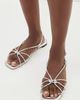 Loeffler Randall Loeffler Randall Karly Strappy Flat Sandals Silver - 3