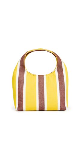 Loeffler Randall Loeffler Randall Kenzie Mini Bucket Clutch Yellow/White/Maroon Stripe One