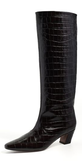 Loeffler Randall Loeffler Randall Marley Kicked Heel Tall Boots Ebony
