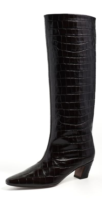 Loeffler Randall Loeffler Randall Marley Kicked Heel Tall Boots Ebony