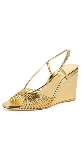 Loeffler Randall Loeffler Randall Marren Strappy Slingback Wedges Gold