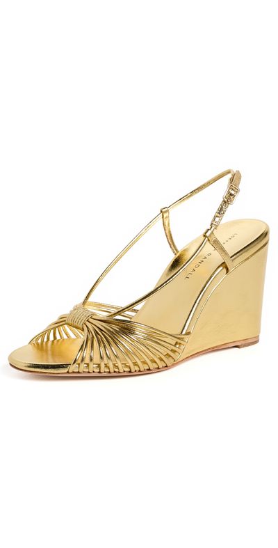 Loeffler Randall Loeffler Randall Marren Strappy Slingback Wedges Gold