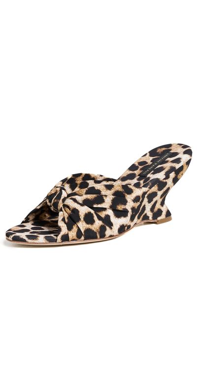 Loeffler Randall Loeffler Randall Marsy Angled Wedge Sandals Leopard