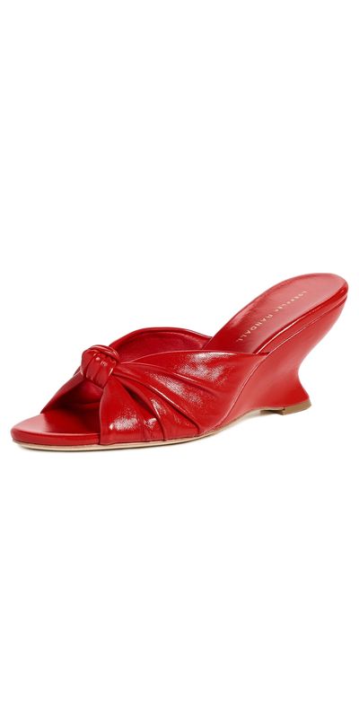 Loeffler Randall Loeffler Randall Marsy Angled Wedge Sandals Red