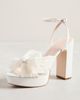 Loeffler Randall Loeffler Randall Natalia Platform Pleated Bow Sandals Pearl 8.5 - 2