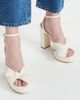 Loeffler Randall Loeffler Randall Natalia Platform Pleated Bow Sandals Pearl 8.5 - 4