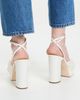 Loeffler Randall Loeffler Randall Natalia Platform Pleated Bow Sandals Pearl 8.5 - 5