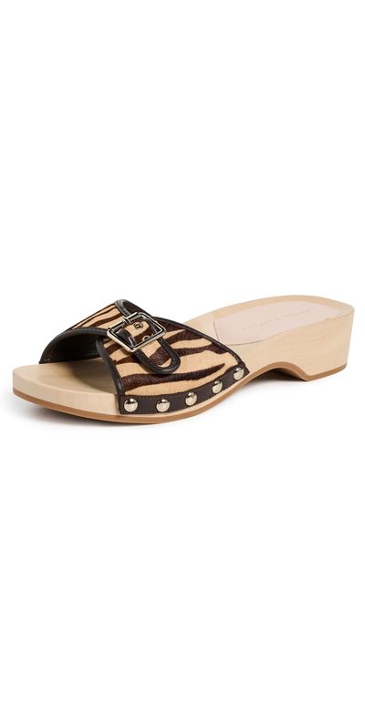 Loeffler Randall Loeffler Randall Paulie Studded Flat Sandals Zebra