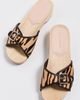 Loeffler Randall Loeffler Randall Paulie Studded Flat Sandals Zebra - 5