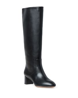 Loeffler Randall Loeffler Randall Women's Gia Pointed Toe Knee-High Leather Mid-Heel Boots