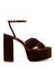 Loeffler Randall Loeffler Randall Women's Loretta Velvet Platform Sandals - 4