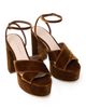 Loeffler Randall Loeffler Randall Women's Loretta Velvet Platform Sandals - 5