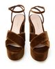 Loeffler Randall Loeffler Randall Women's Loretta Velvet Platform Sandals - 6