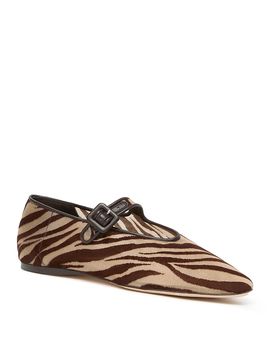 Loeffler Randall Loeffler Randall Women's Zebra Mesh Mary Jane Flats