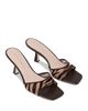 Loeffler Randall Loeffler Randall Women's Zebra Print Mesh Fabric Mid Heel Sandals - 6