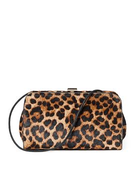 Loeffler Randall Loeffler Randall Zella Small Leopard Print Calf Hair Clutch
