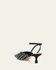 Loeffler Randall Rio Embellished Satin Kitten-Heel Pumps - 4
