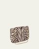 Loeffler Randall Serena Gathered Woven Zebra Clutch Bag - 2