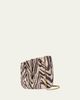 Loeffler Randall Serena Gathered Woven Zebra Clutch Bag - 3