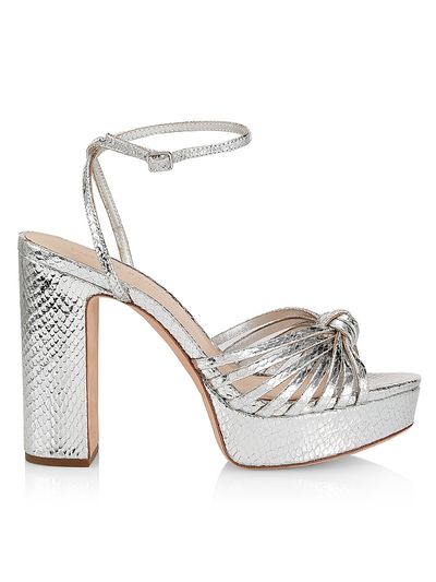 Loeffler Randall Women's Rivka 115MM Leather Knot Platform Sandals