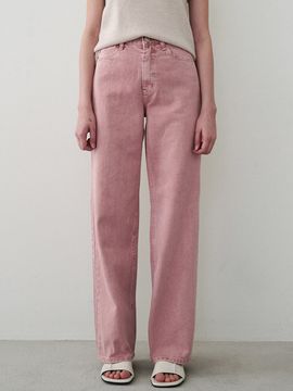 LOEIL Back Line Washing Dyeing Pants _ Pink