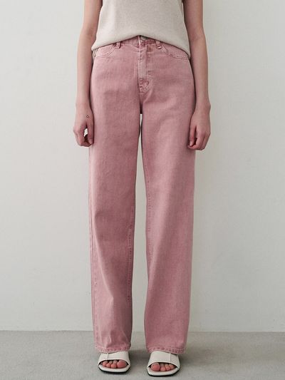 LOEIL Back Line Washing Dyeing Pants _ Pink