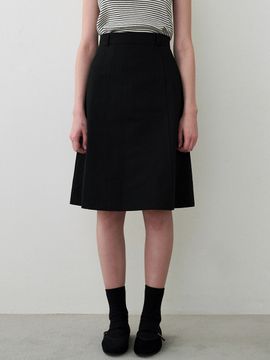 LOEIL Basic Midi Skirt _ Black