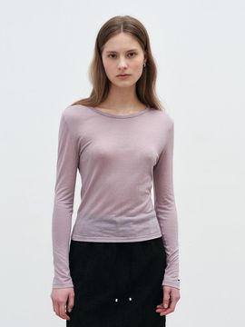 LOEIL Clear Tencel Round T-shirt [Violet]