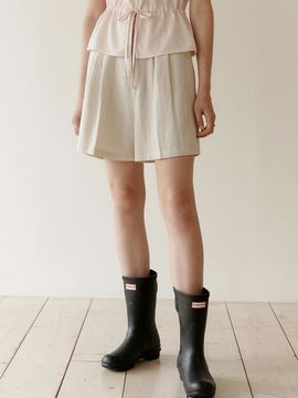 LOEIL Linen Blended Half Pants_Beige