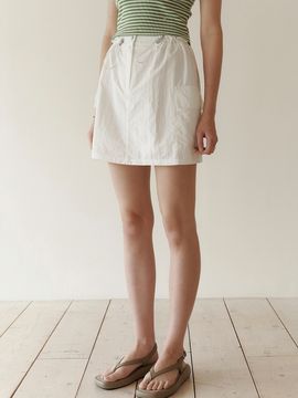 LOEIL Nylon Cargo Mini Skirt