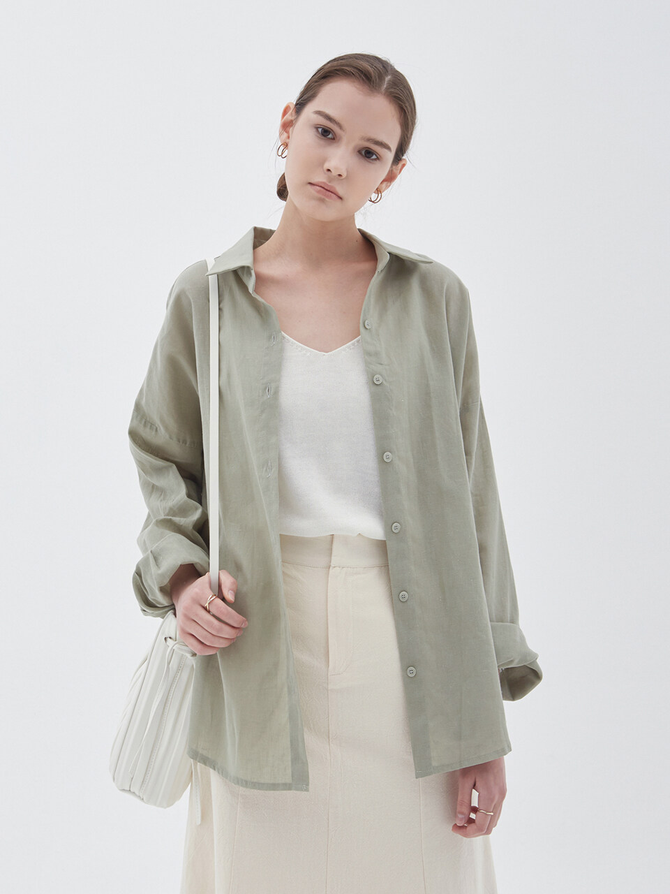 LOEIL Pure Linen Shirt _ Mint