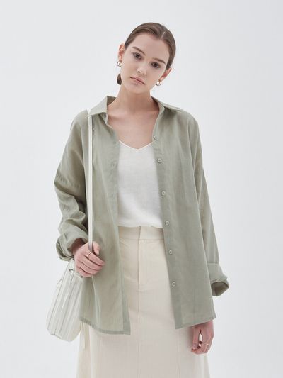 LOEIL Pure Linen Shirt _ Mint