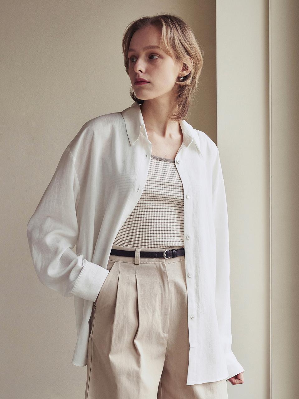 LOEIL Soft Tencel Loose Fit Shirt