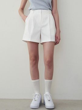 LOEIL Two Pleated Half Cotton Pants