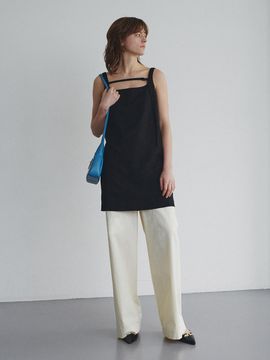 LOEUVRE Strap Sleeveless Mini Dress