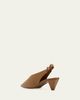 Loewe 45mm Origami Cubic Leather Slingback Pumps - 4