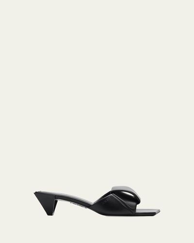 Loewe 45mm Origami Leather Slide Sandals