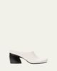 Loewe 70mm Oval Leather Mules - 1