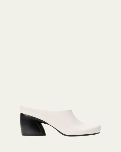 Loewe 70mm Oval Leather Mules
