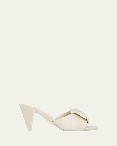 Loewe 85mm Origami Leather Slide Sandals