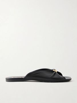 LOEWE + Paula's Ibiza Pebble leather slides