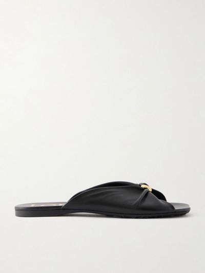 LOEWE + Paula's Ibiza Pebble leather slides
