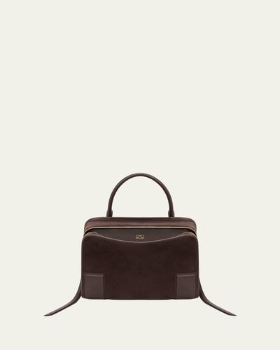 Loewe Amazona 180 Medium Top-Handle Bag in Suede