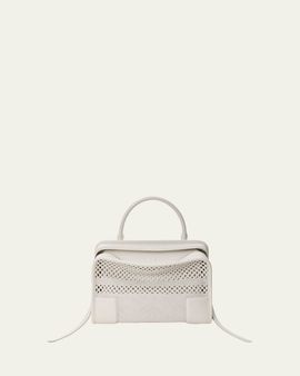 Loewe Amazona 180 Medium Woven Leather Top-Handle Bag