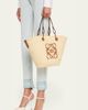 Loewe Anagram Woven Palm Leaf Basket Tote Bag - 2