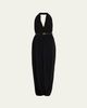 Loewe Backless Draped Crepe Maxi Dress - 1
