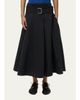 LOEWE Belted Double-Waistband Midi A-Line Skirt - 4