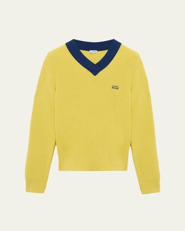 Loewe Bicolor V-Neck Sweater