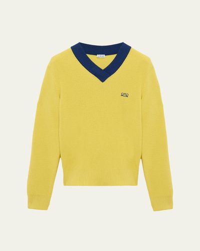 Loewe Bicolor V-Neck Sweater