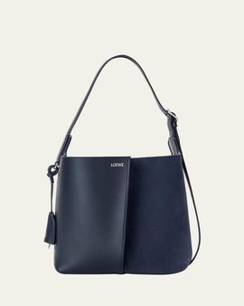 Loewe Bilbao Medium Leather and Suede Bucket Bag